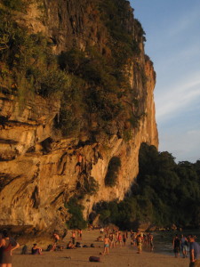 Climbing on Railay Cliffs