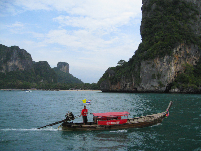 Arriving by boat in Railay