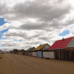 Colorful roofs in a Mongolian town