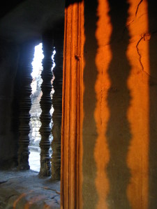 Sun shining through Angkor