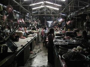 Cambodian fish market