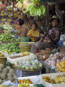 Cambodian fruit marketplace