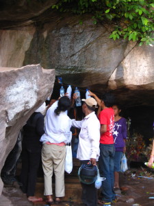 Temple holy water, Laos