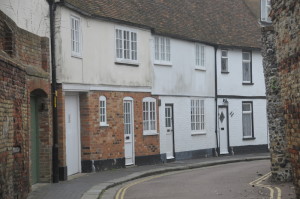 Crumbling walls in Sandwich, Kent